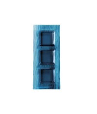 Water Glass Rect Tray (3 Comp) Blue